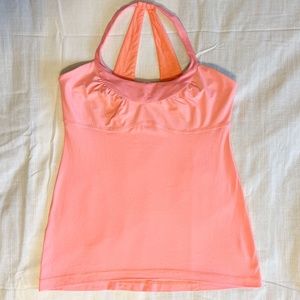 Lululemon Coral Sleeveless Athletic Tank Top Size 12